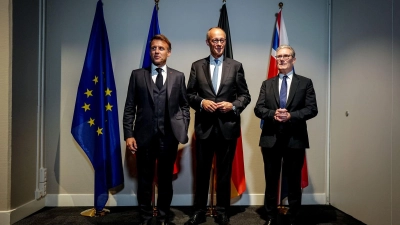 Frankreich, Deutschland und Großbritannien waren als E3 bei den Ukraine-Verhandlungen zuletzt nur an der Seitenlinie. (Foto: Kay Nietfeld/dpa)