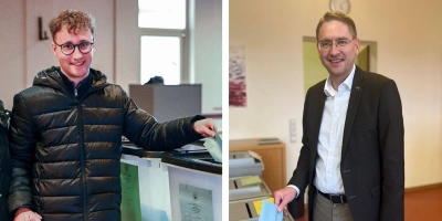 Zwischen Marco Meier (links) und Dr. Jürgen Ludwig als Landrat entscheiden Wählerinnen und Wähler im Landkreis Ansbach in der Stichwahl am 22. März. (Foto: Daniel Gabor, Irmeli Pohl)