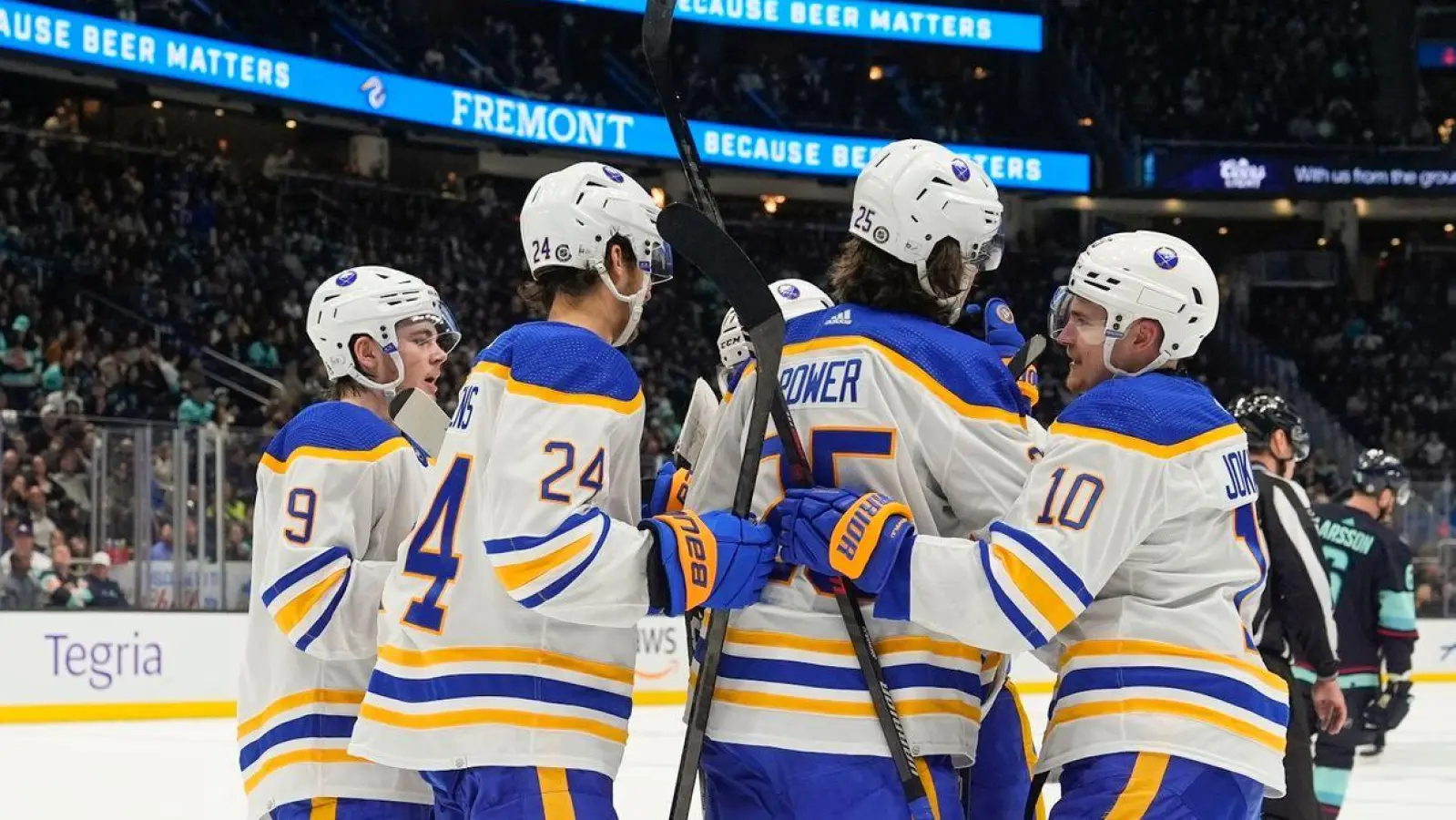 Die Buffalo Sabres setzten sich in Seattle durch. (Foto: Lindsey Wasson/AP/dpa)