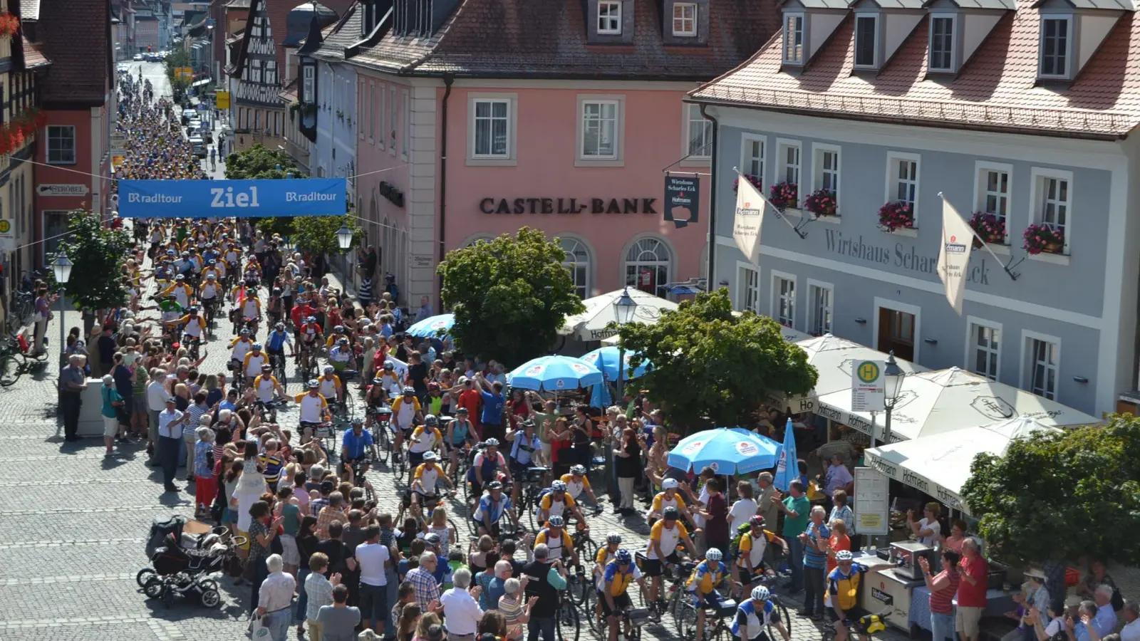 Im Jahr 2014 war Neustadt/Aisch bereits eine Zwischenetappe der BR-Radltour. (Archivbild: Ute Niephaus)