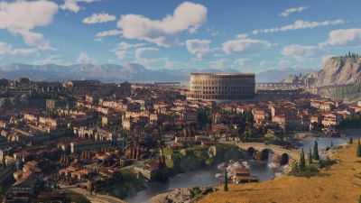 „Anno 117: Pax Romana“ spielt in einer Zeit des relativen Friedens. Als römischer Statthalter baut man prächtige Städte auf und muss dabei die Bedürfnisse der Bevölkerung berücksichtigen. (Foto: Ubisoft/dpa-tmn)