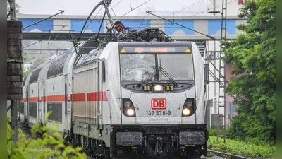 Ein IC hat die Oberleitung mitgerissen.  (Foto: Jason Tschepljakow/dpa)