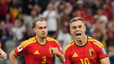 Trossard ebnete mit zwei Toren Belgiens Weg. (Foto: Abbie Parr/AP/dpa)