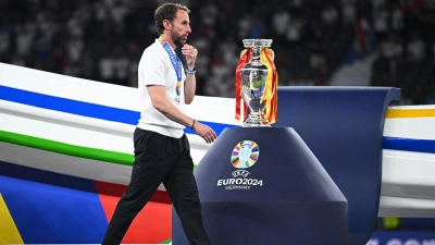 Trainer Gareth Southgate geht im EM-Finale mit England wieder leer aus. (Foto: Tom Weller/dpa)