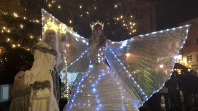 Bezaubernder Anblick: Vor fünf Jahren sorgten Lichterscheinungen wie diese für Atmosphäre bei der Langen Einkaufsnacht in der Ansbacher Innenstadt und im Brücken-Center. (Foto: Lara Hausleitner)