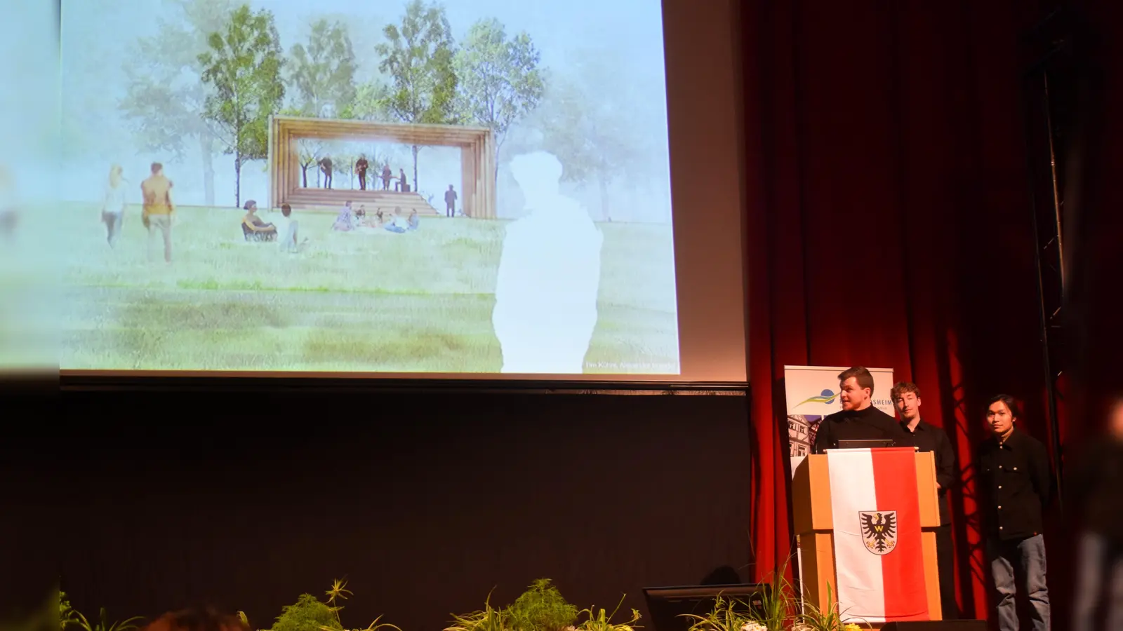 Studenten der TH Nürnberg stellten Bauwerke für die Landesgartenschau vor. (Foto: Gerhard Krämer)