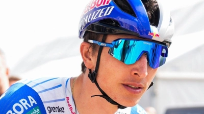 Florian Lipowitz ist bei der Katalonien-Rundfahrt aufs Podest gefahren. (Archivbild) (Foto: Nicolás Carvalho Ochoa/dpa)