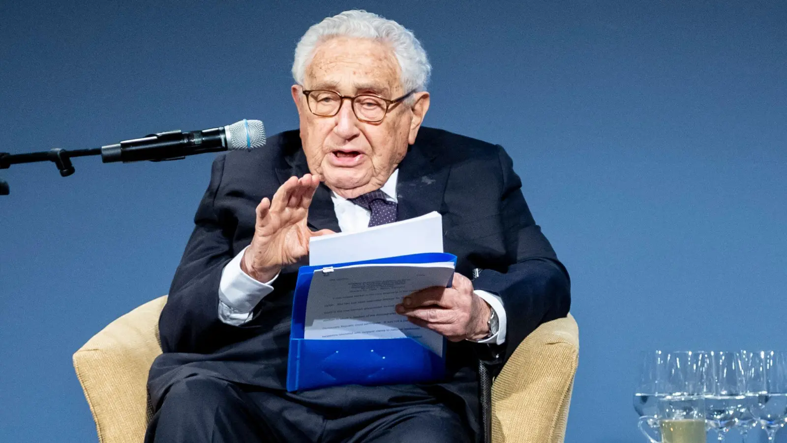 War von 1973 bis 1977 Außenminister der Vereinigten Staaten von Amerika: Henry Kissinger. (Foto: Christoph Soeder/dpa)