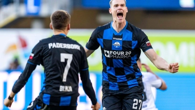 Paderborns Matchwinner Steffen Tigges. (Foto: David Inderlied/dpa)