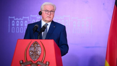 Bundespräsident Frank-Walter Steinmeier will gemeinsam das „dunkle Kapitel aufarbeiten“. (Foto: Bernd von Jutrczenka/dpa)