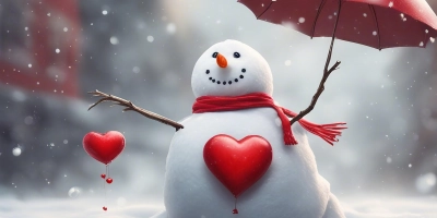 Schneemann mit Herz. (Foto: Pixabay)