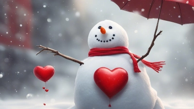 Schneemann mit Herz. (Foto: Pixabay)