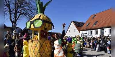 Faschingsumzug in Ornbau: Tropische Stimmung im Februar? (Foto: Christina Özbek)