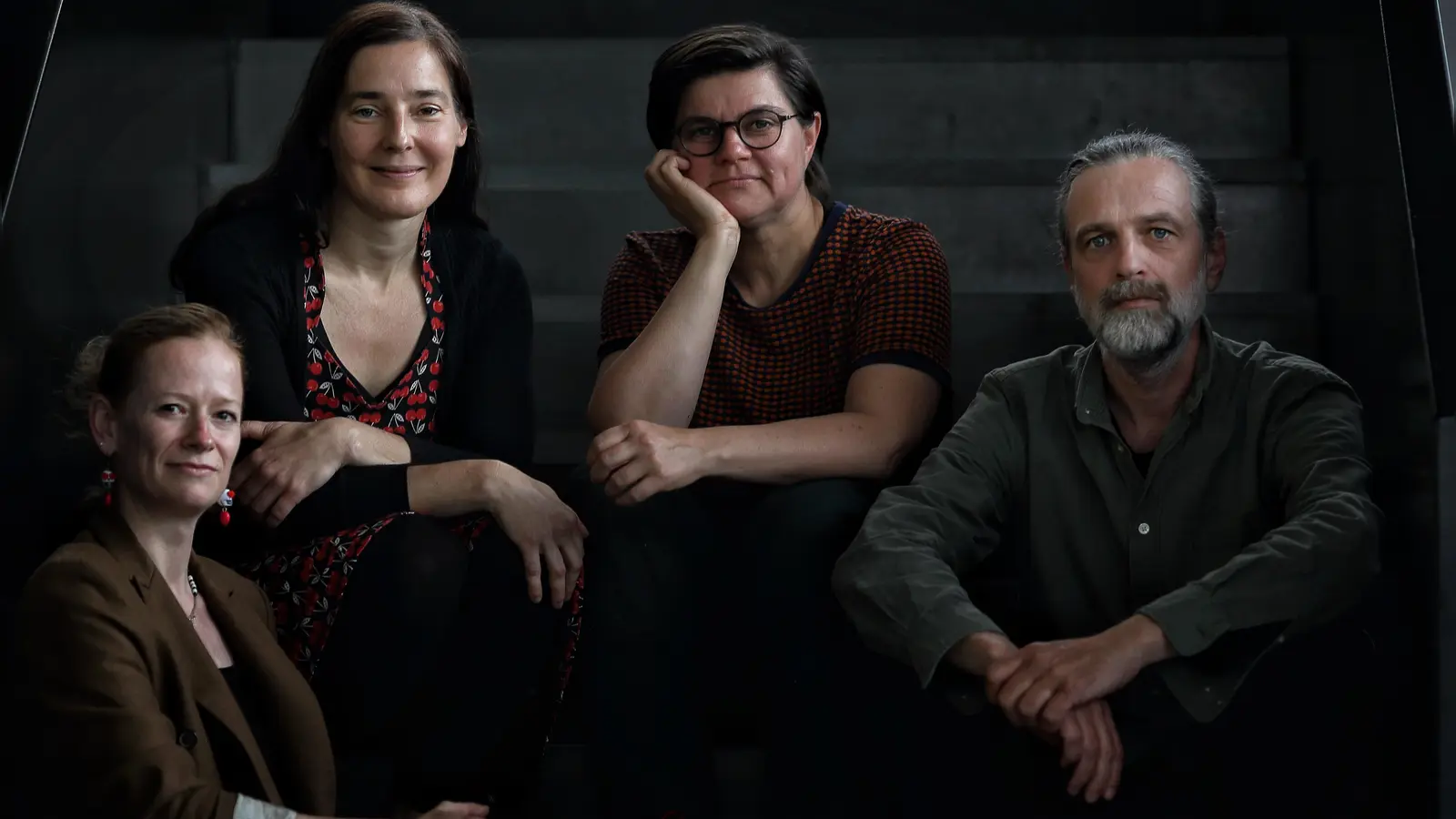 Haben ein Theaterstück über Krieg entwickelt (von links): Sabine Effmert, Silvia Ferstl, Katja Schumann und Frank Siebenschuh. (Foto: Thomas Wirth)