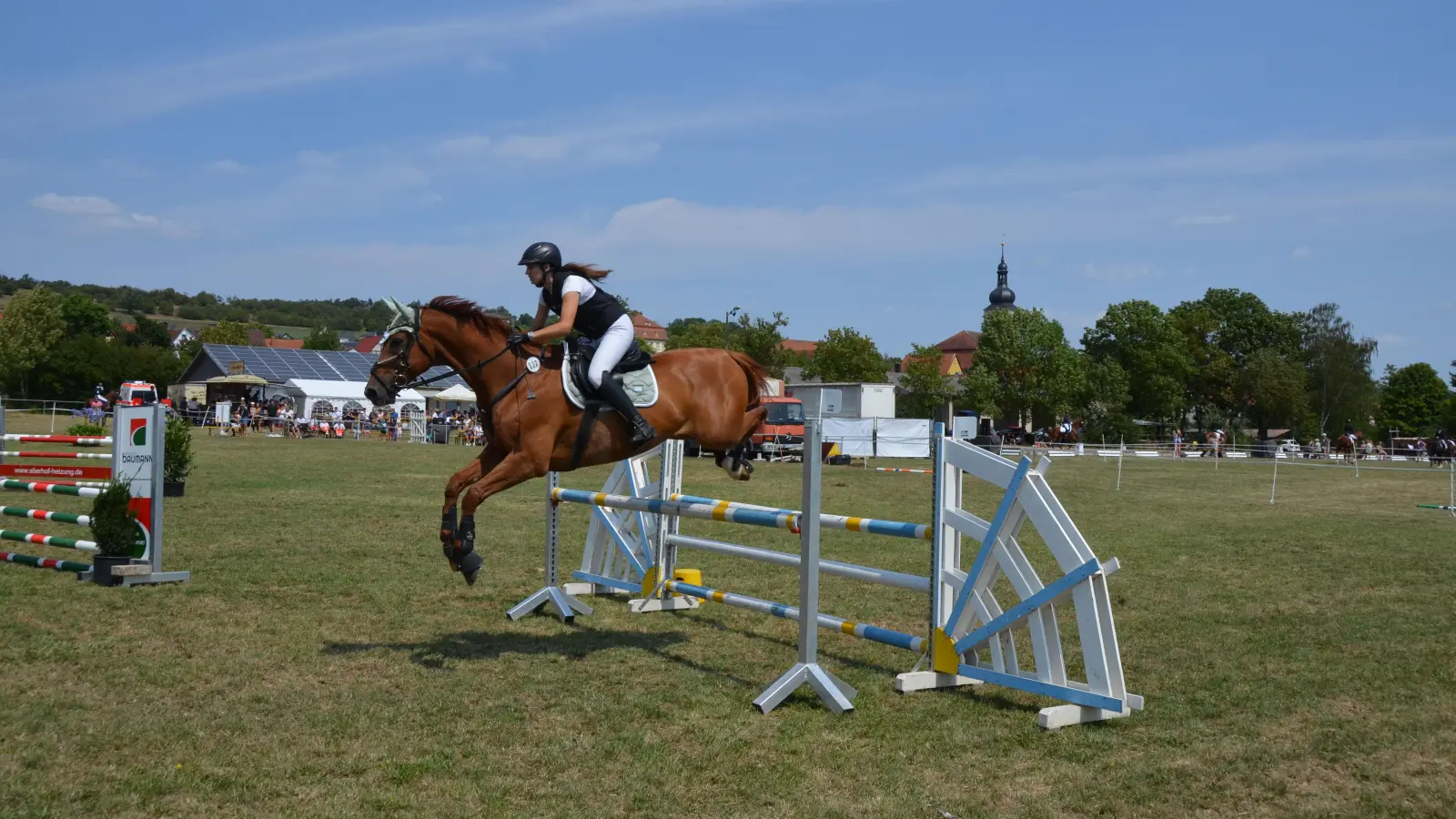 Der neue Vorstand des Reitclubs Trautskirchen hat eine durchweg positive Resonanz des diesjährigen Turniers gezogen. Reiterinnen und Reiter aus der Region und darüber hinaus präsentierten ihre Pferde bei insgesamt 25 Dressur- und Springprüfungen. (Foto: Yvonne Neckermann)