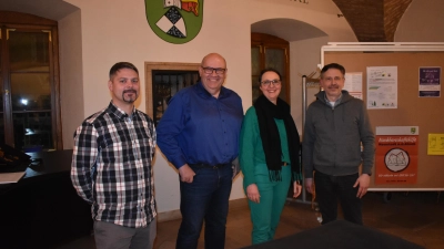 Der neue Vorstand der Neustädter Werbegemeinschaft (von links) Thomas Kallenborn, Jürgen Froelich, Elisabeth Seeg-Probst und Oliver Rögner. (Foto: Ute Niephaus)