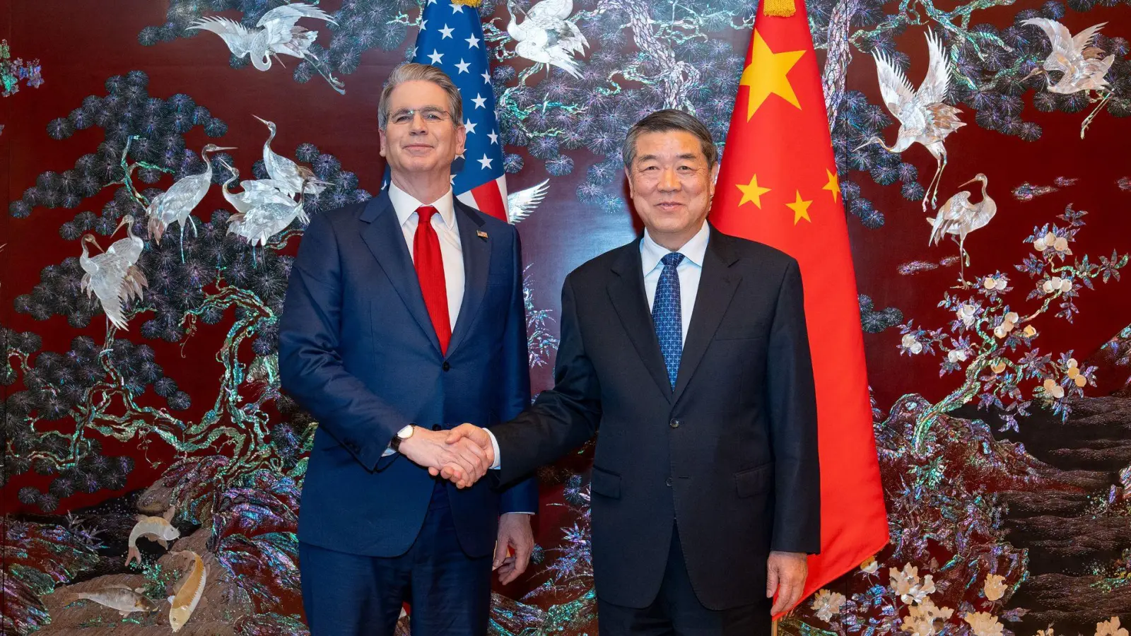 US-Finanzminister Bessent will am Wochenende Chinas Vizepremier He treffen. (Archivbild) (Foto: Zhang Xiaoyu/XinHua/dpa)