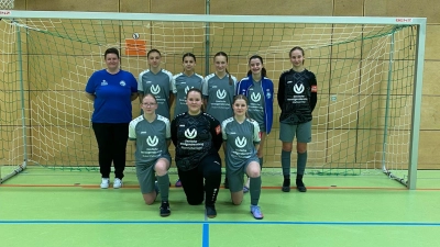 Die U17 des TSV Brodswinden I war der Turniersieger mit dem deutlichsten Vorsprung. Hinten von links: Trainerin Katrin Steinbauer, Alma Schwertmann, Laila Barsim, Mara Assum, Abecca Ackles, Milla Faust. Vorne von links: Laura Laczi, Antonia Scheuerpflug, Ida Röschinger. (Foto: Jule Scheuerpflug)