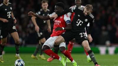 Der FC Bayern war zum Spitzenspiel in London zu Gast. (Foto: Sven Hoppe/dpa)