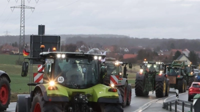 Protest der Landwirte in Thüringen. (Foto: Bodo Schackow/dpa)