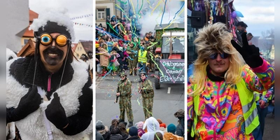 Unter anderem auf den Faschingsumzügen von Markt Bibart, Emskirchen und Mitteleschenbach ging es am Wochenende bunt zu. (Foto: Evi Lemberger, Mirko Fryska, Irmeli Pohl)