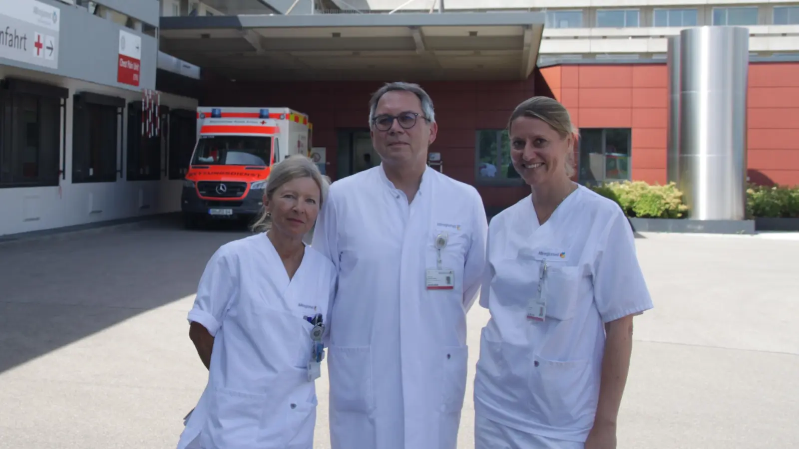 Dr. Cathrin Böhner, Prof. Dr. Thomas Meyer und PD Dr. Julia Köhn (von links) sprechen sich im Namen der Ansbacher Chefärzte für ein Schwerpunkt-Krankenhaus und gegen einen Vorstandswechsel aus. (Foto: Robert Maurer)