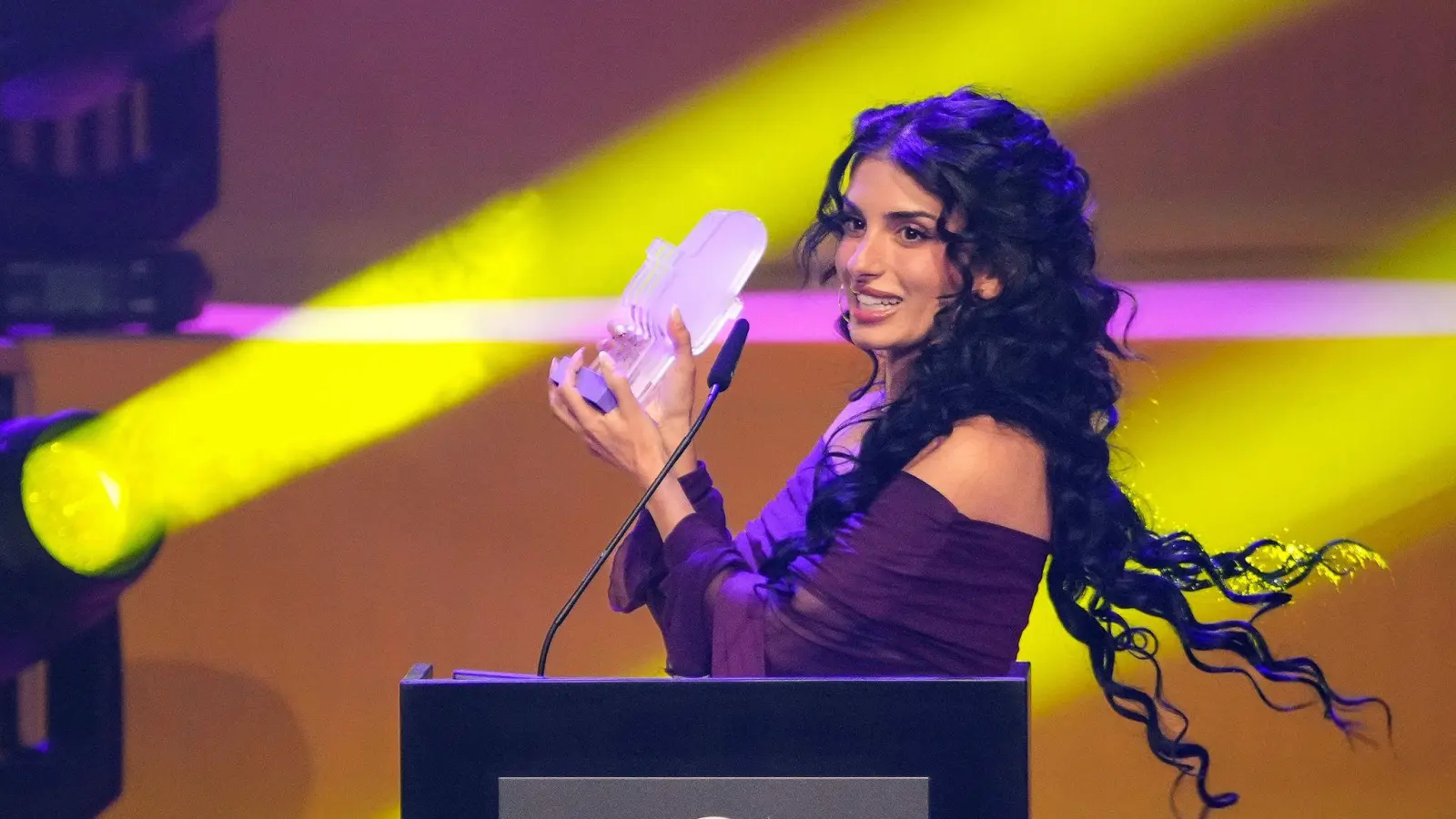 Auf einer Preisgala statt im Spätkauf: Sara Arslan. (Foto: Soeren Stache/dpa)
