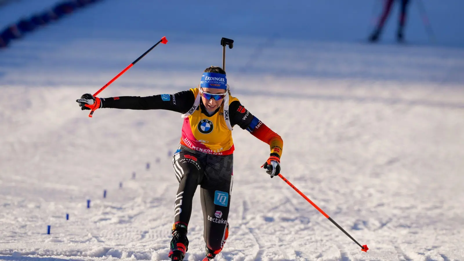  Franziska Preuß läuft zu ihrem dritten Saisonsieg. (Foto: Javad Parsa/NTB Scanpix/AP/dpa)