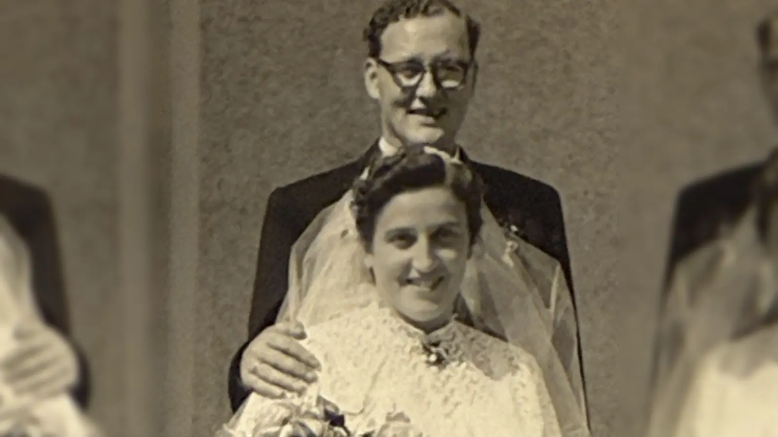 Auguste Paul, geborene Sill, bei der Hochzeit mit dem Rechtsanwalt Dr. Ernst Paul, den sie in Nürnberg kennengelernt hatte. Die Tochter des Schmieds und von den Amerikanern als Bürgermeister eingesetzten Peter Sill hatte über die letzten Kriegstage in Neuhof eindrucksvolle Tagebucheinträge verfasst. (Foto: Familienarchiv Sill)