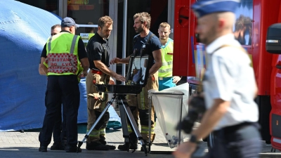 Zwei Verletzte werden in Krankenhäusern versorgt. (Foto: Michael Brandt/dpa)