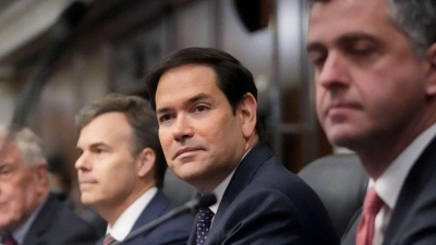 US-Außenminister Rubio hat sich mit Präsident Mulino getroffen. (Foto: Mark Schiefelbein/POOL AP/AP/dpa)