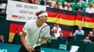 Alexander Zverev gewann im Davis Cup seine beiden Einzel. (Foto: Christoph Reichwein/dpa)