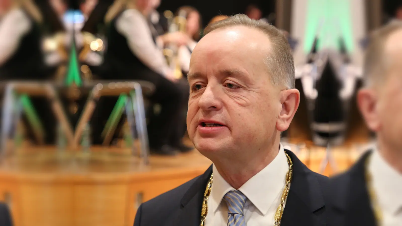 Oberbürgermeister Thomas Deffner sprach vor allem über ANregiomed. (Foto: Alexander Biernoth)