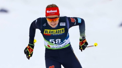 Katharina Hennig lief in Val di Fiemme als Dritte ins Ziel. (Foto: Daniel Karmann/dpa)