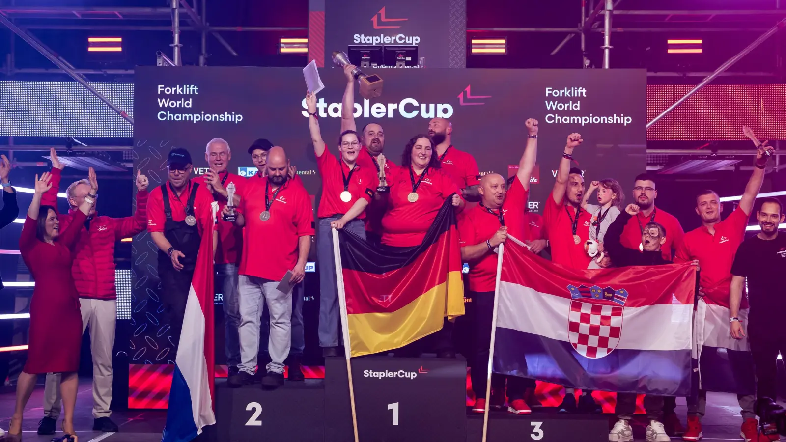 Das deutsche Nationalteam wurde Forklift Team World Champion. (Foto: Bert Willer)