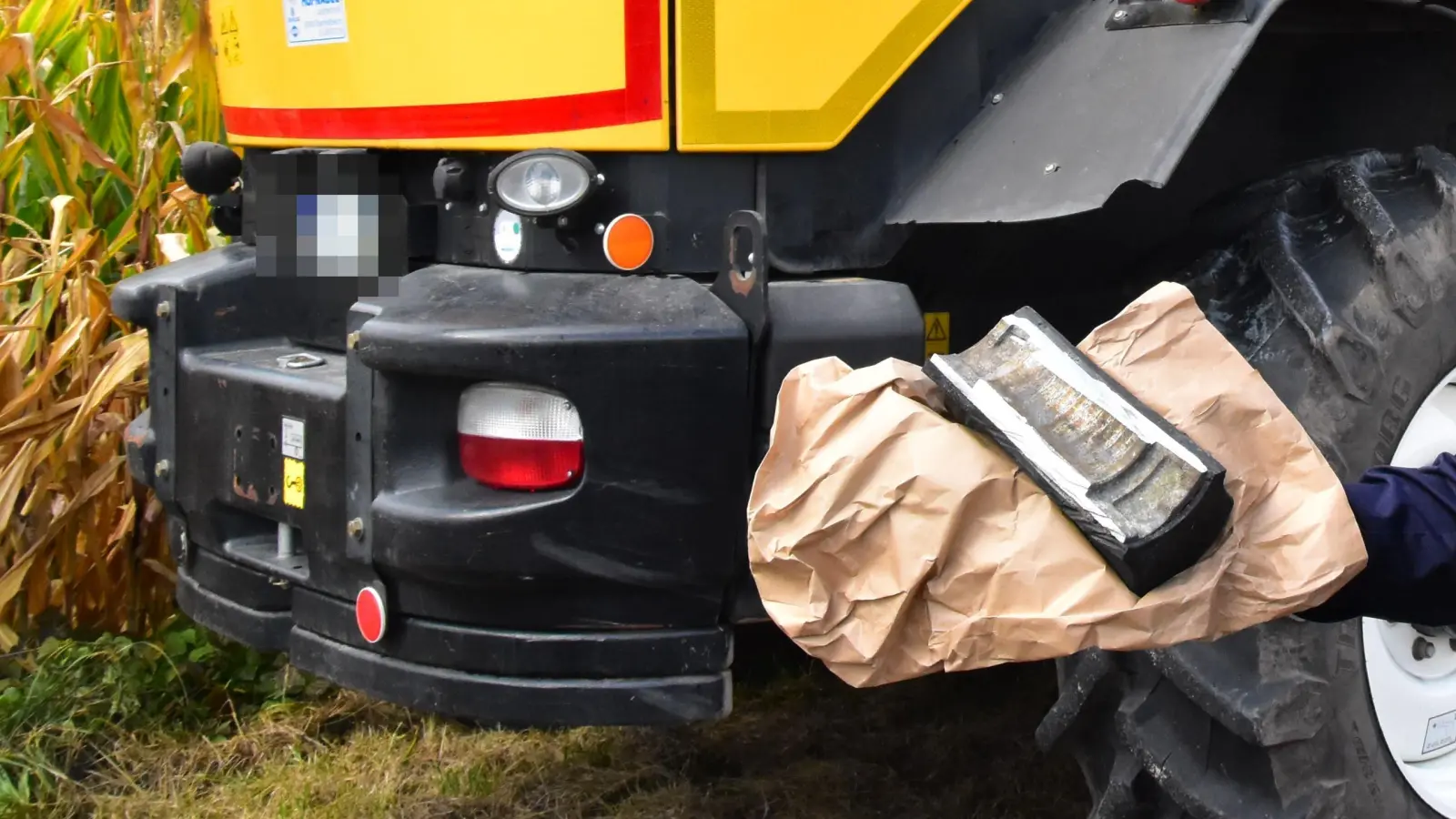Eine mit einer Flex zerschnittene Güllepumpe gehörte zu den Metallteilen, die im Landkreis Neustadt/Aisch-Bad Windsheim in Maisfeldern gefunden wurden. (Foto: Fritz Arnold)