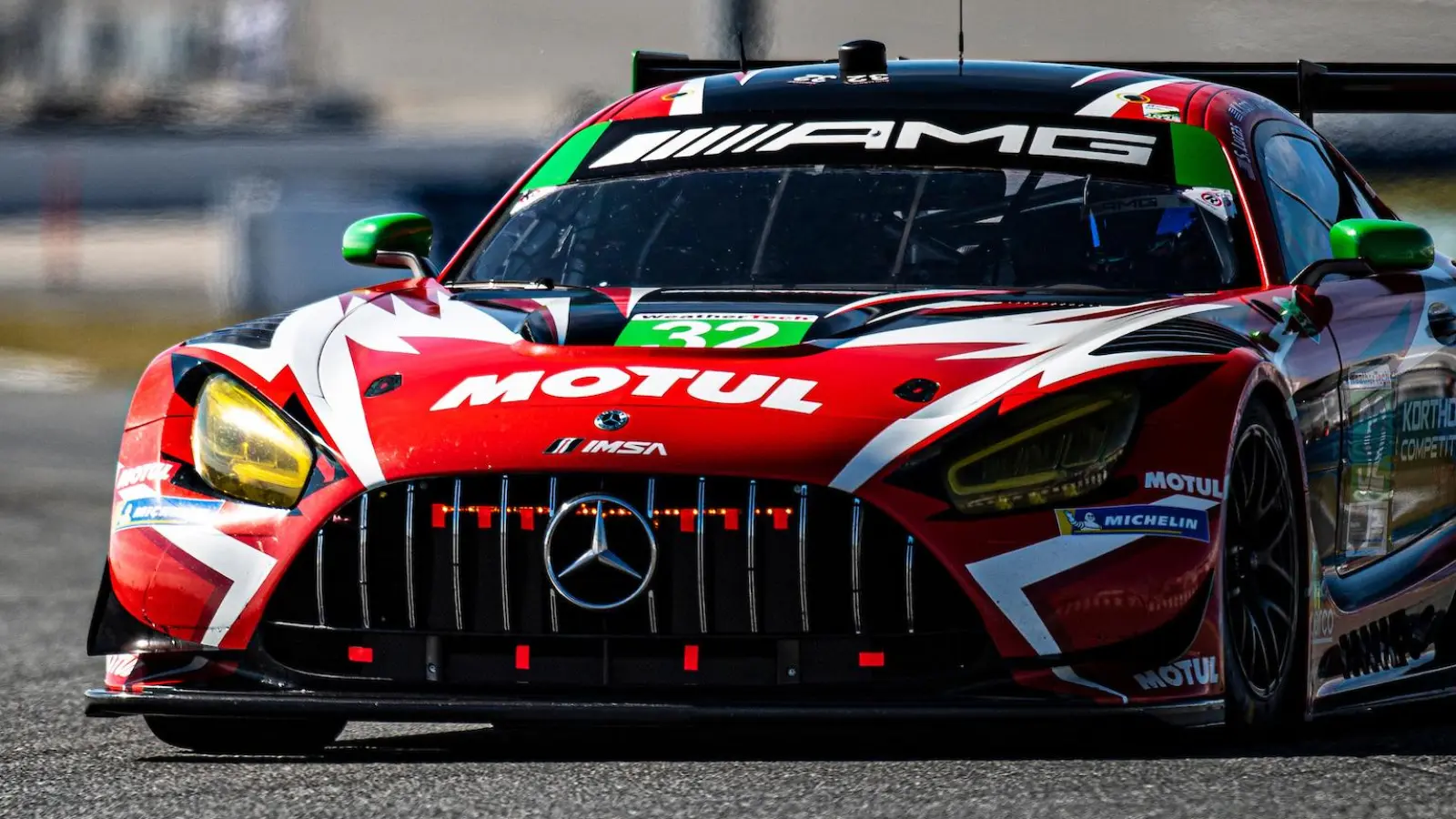 Der Mercedes AMG GT3 von Korthoff Competition Motors, in dem Maximilian Götz die 24 Stunden von Daytona bestritt. (Foto: Brandon Badraoui)