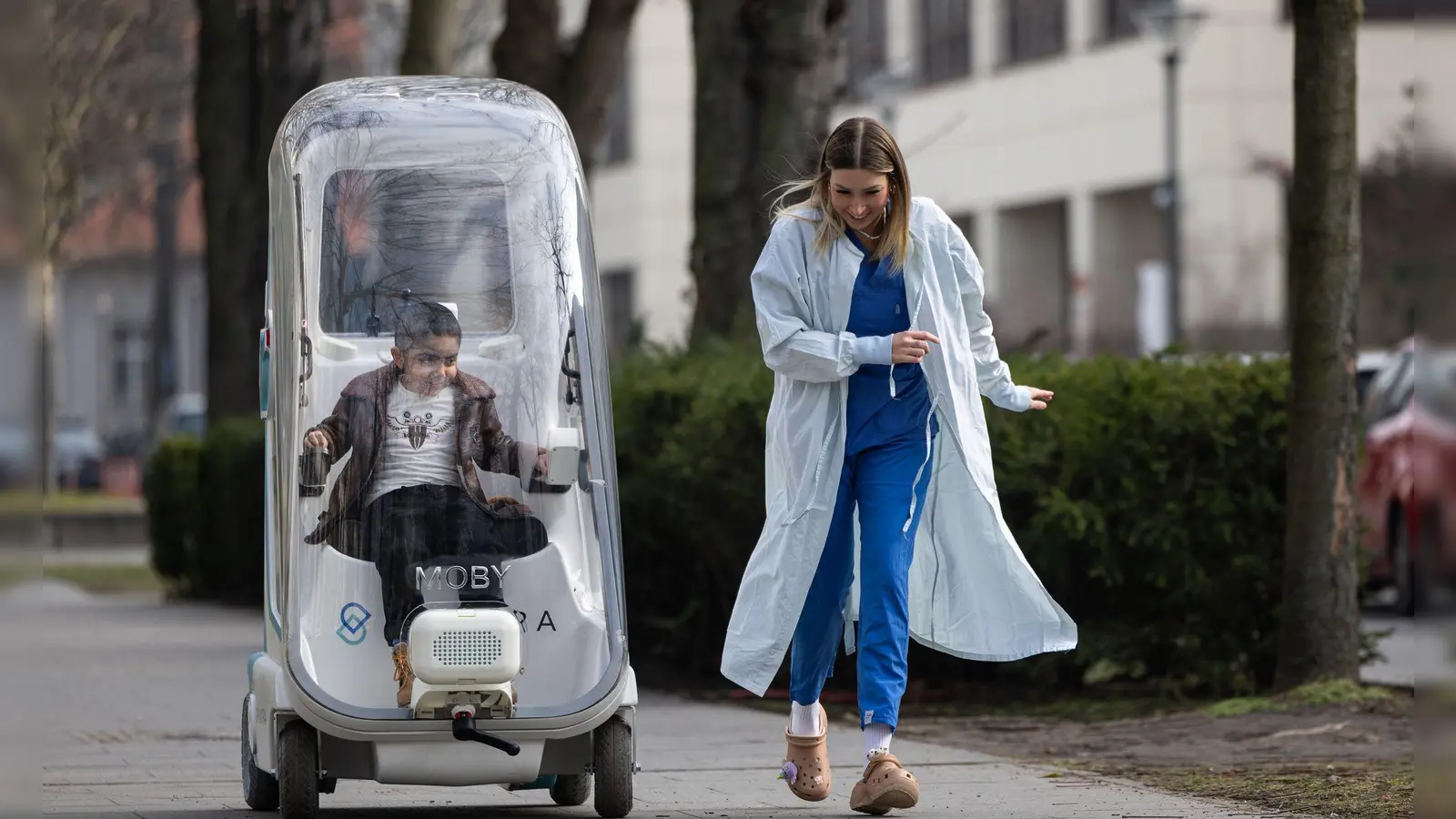 Hilfsmittel für krebskranke Kinder. (Foto: Hannes P. Albert/dpa)