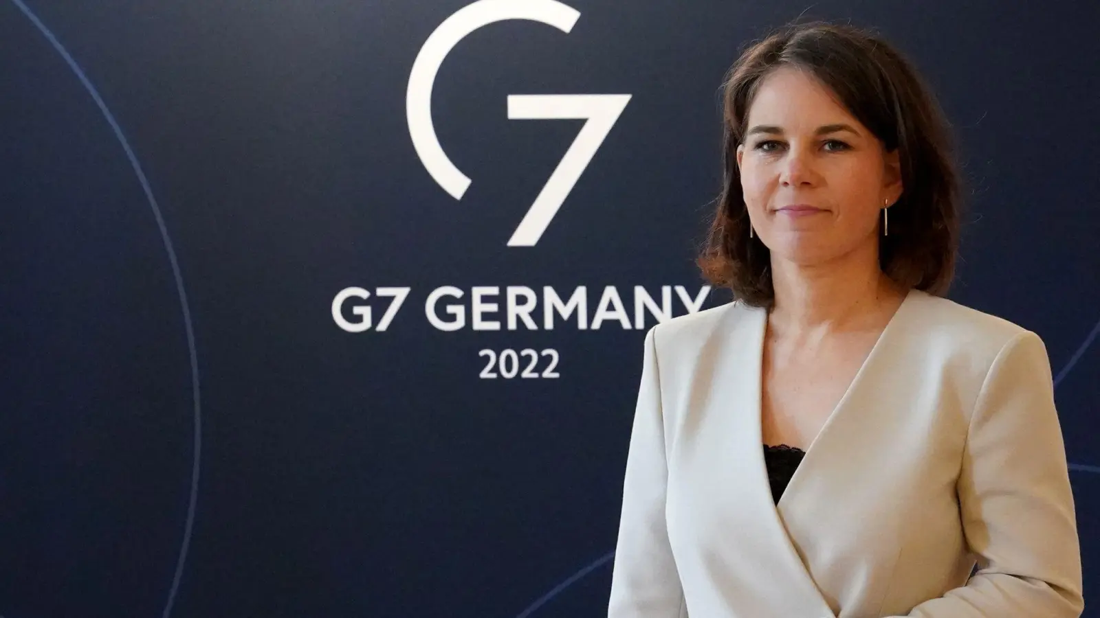 Bundesaußenminister Annalena Baerbock beim G7-Treffen in Weißenhäuser Strand. (Foto: Marcus Brandt/dpa-Pool/dpa)