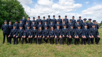 Gemeinsam im Einsatz für die Gemeinschaft: die aktive Wehr der Feuerwehren Mosbach-Tribur und Kühnhardt-Seiderzell. (Foto: FFW Mosbach-Tribur und Kühnhardt-Seiderzell)