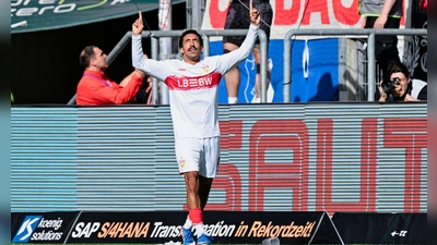 Jubel in der Nachspielzeit: VfB-Joker Tiago Tomás. (Foto: Uwe Anspach/dpa)