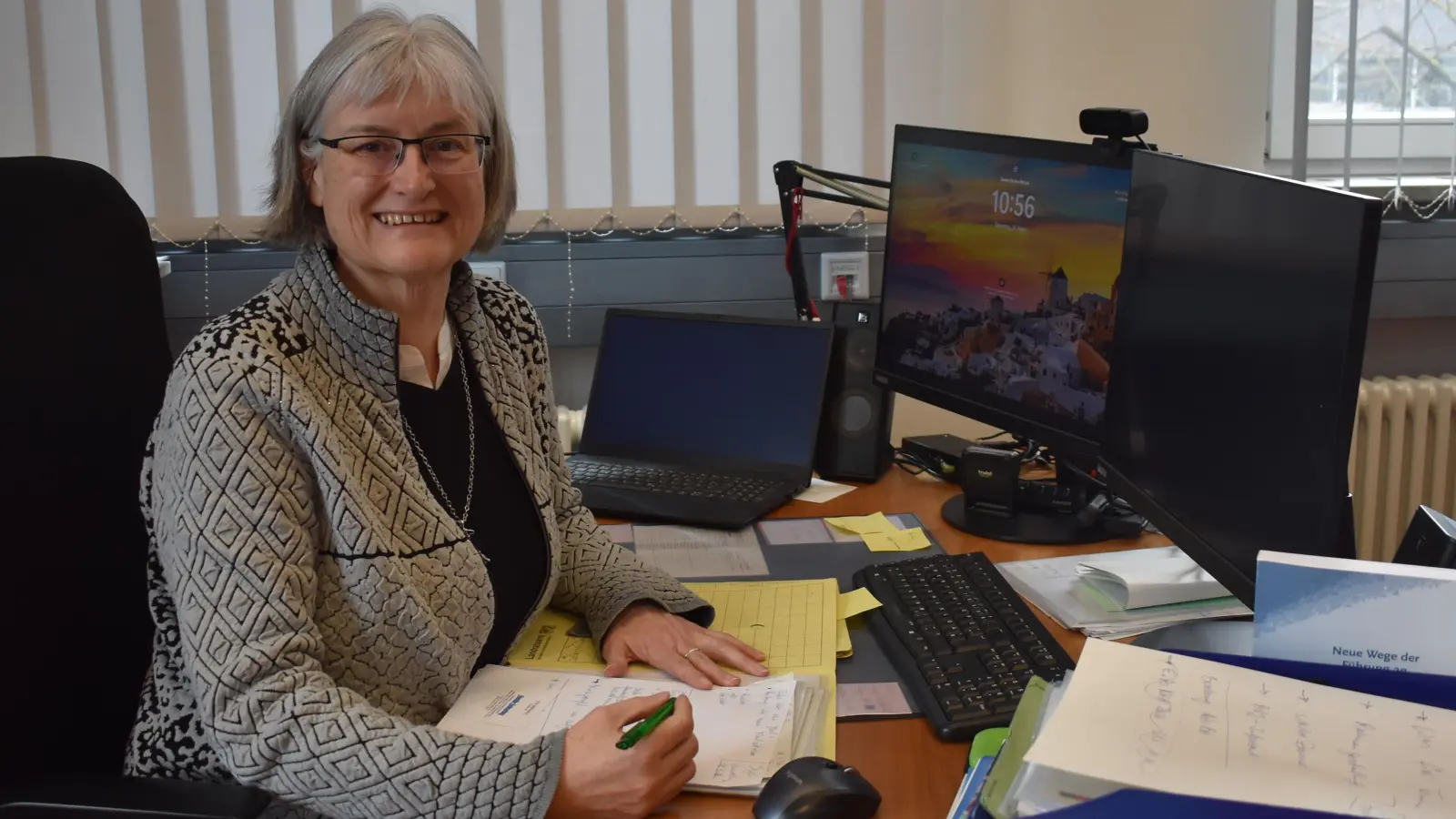 Schulleiterin Christina Müller freut sich, dass das BSZ Scheinfeld für den neuen Schulversuch der Stiftung „Bildungspakt Bayern” ausgewählt wurde. (Foto: Ute Niephaus)