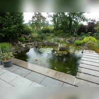 Der Tag der offenen Gartentür findet am Sonntag, 28. Juni, statt. Auf dem Foto ist der Gartenteich der Familie Dänzer zu sehen, die in diesem Jahr teilnimmt. (Archivbild: Volkmar Then)