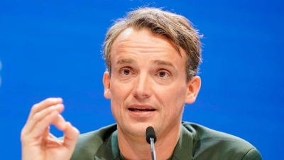 SAP-Vorstandschef Christian Klein bei der Bilanzpressekonferenz in Walldorf. (Foto: Uwe Anspach/dpa)