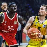 Einen heißen Kampf lieferten sich Alba Berlin und Bayern München. (Foto: Andreas Gora/dpa)