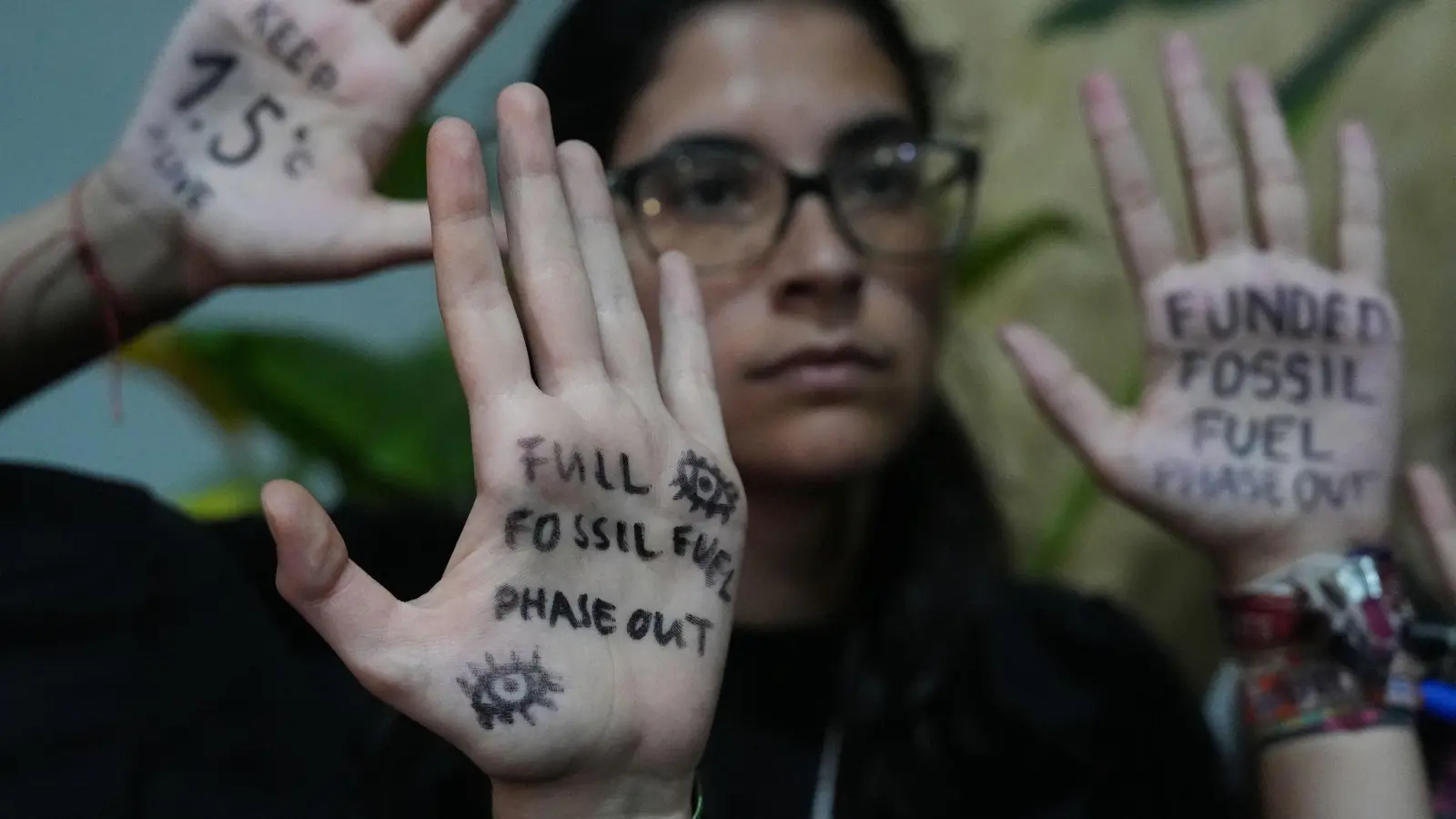Auch Klimaaktivisten fordern ein Aus für fossile Energieträger. (Foto: Joshua A. Bickel/AP/dpa)