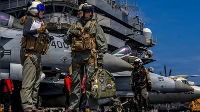 Das US-Militär hat die zweite Nacht in Folge Ziele im Iran angegriffen. (Archivbild) (Foto: Seaman Daniel Kimmelman/US Navy/AP/dpa)