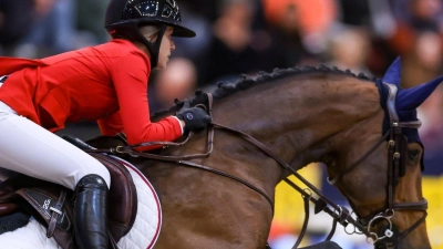 Alessanda Volpi aus den USA nimmt auf Berlinda am Finale II im Longines Fei Jumping World Cup auf der Leipziger Messe teil. (Foto: Jan Woitas/dpa/Archivbild)