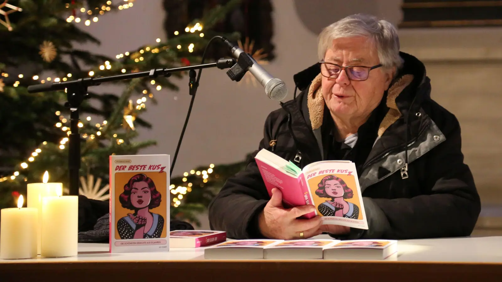 Stellte seinen Sammelband „Der beste Kusz – Die schönsten Gedichte aus 50 Jahren“ vor: Fitzgerald Kusz. (Foto: Martina Kramer)