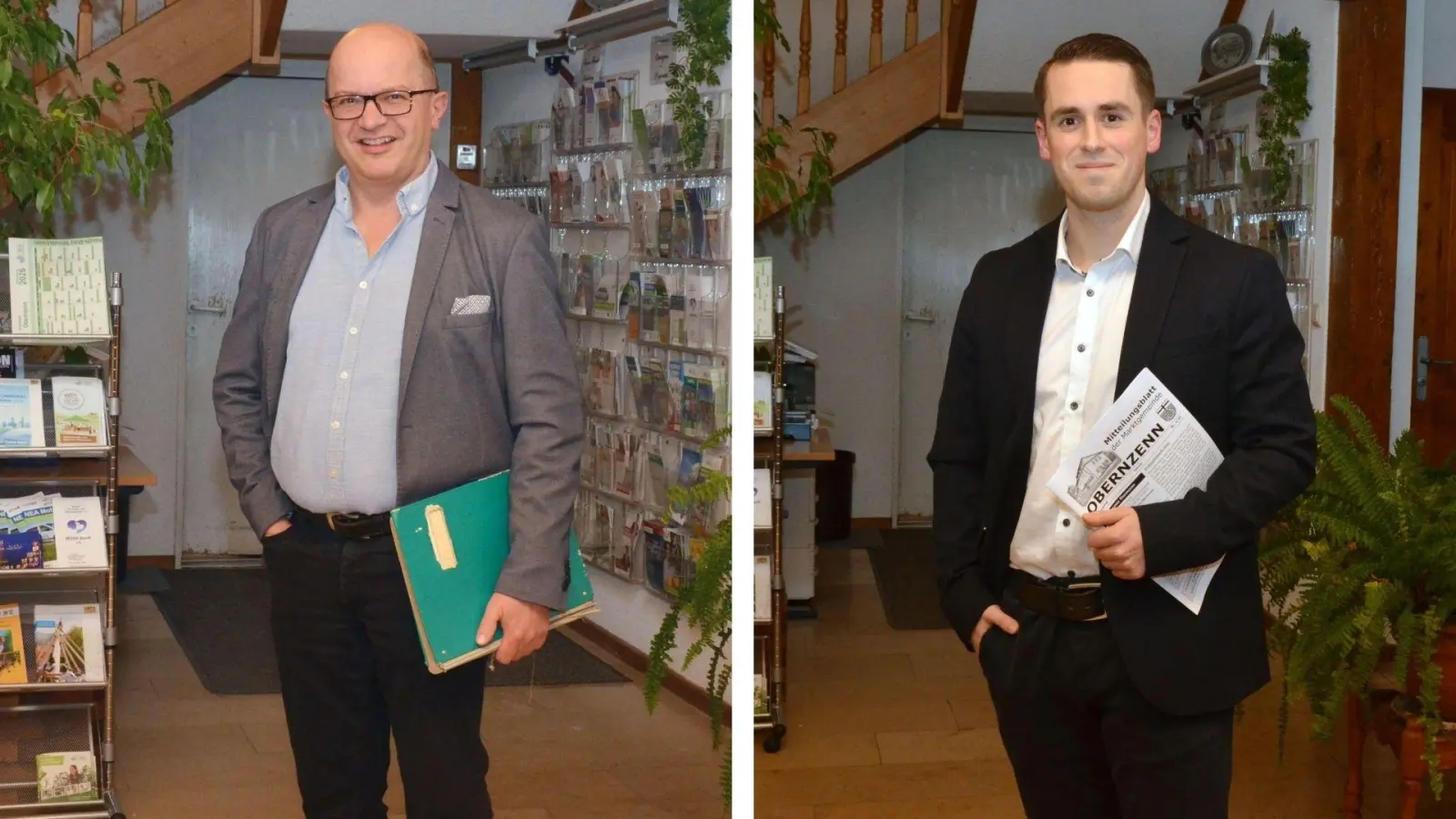 Die beiden Obernzenner Kandidaten: Reiner Hufnagel und Johannes Weiß. (Foto: Yvonne Neckermann)